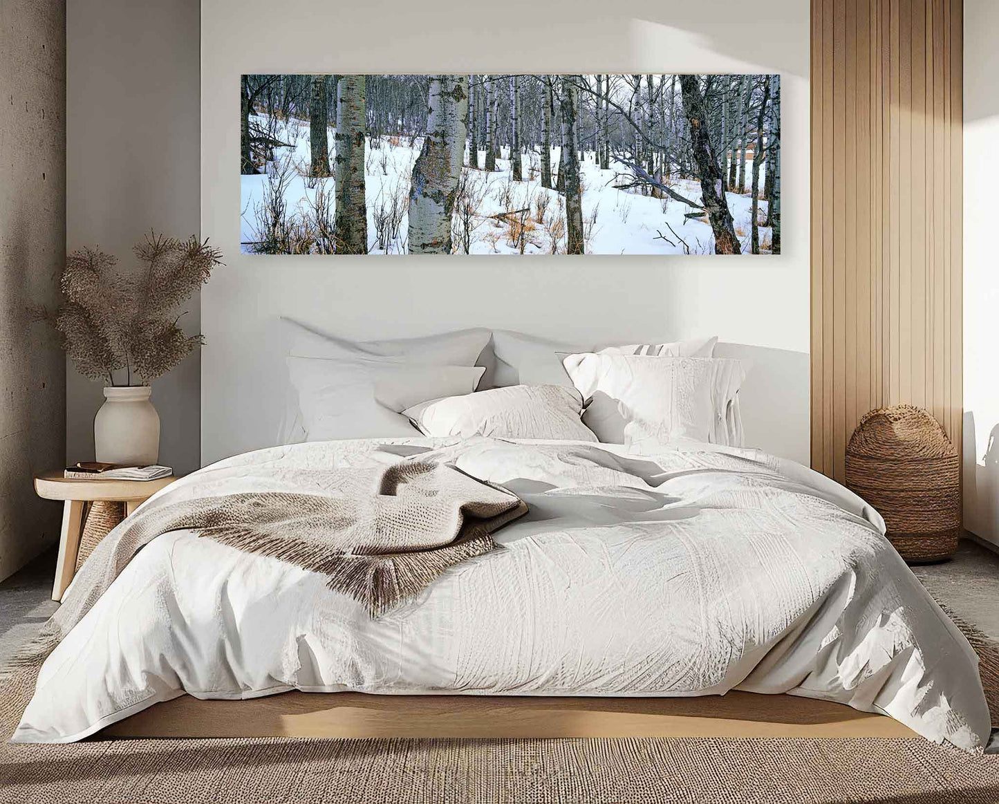 Aspens In Snow, Saskatchewan, Canada, Decorate your home or office with beautiful fine art landscape photography wall art limited edition prints.