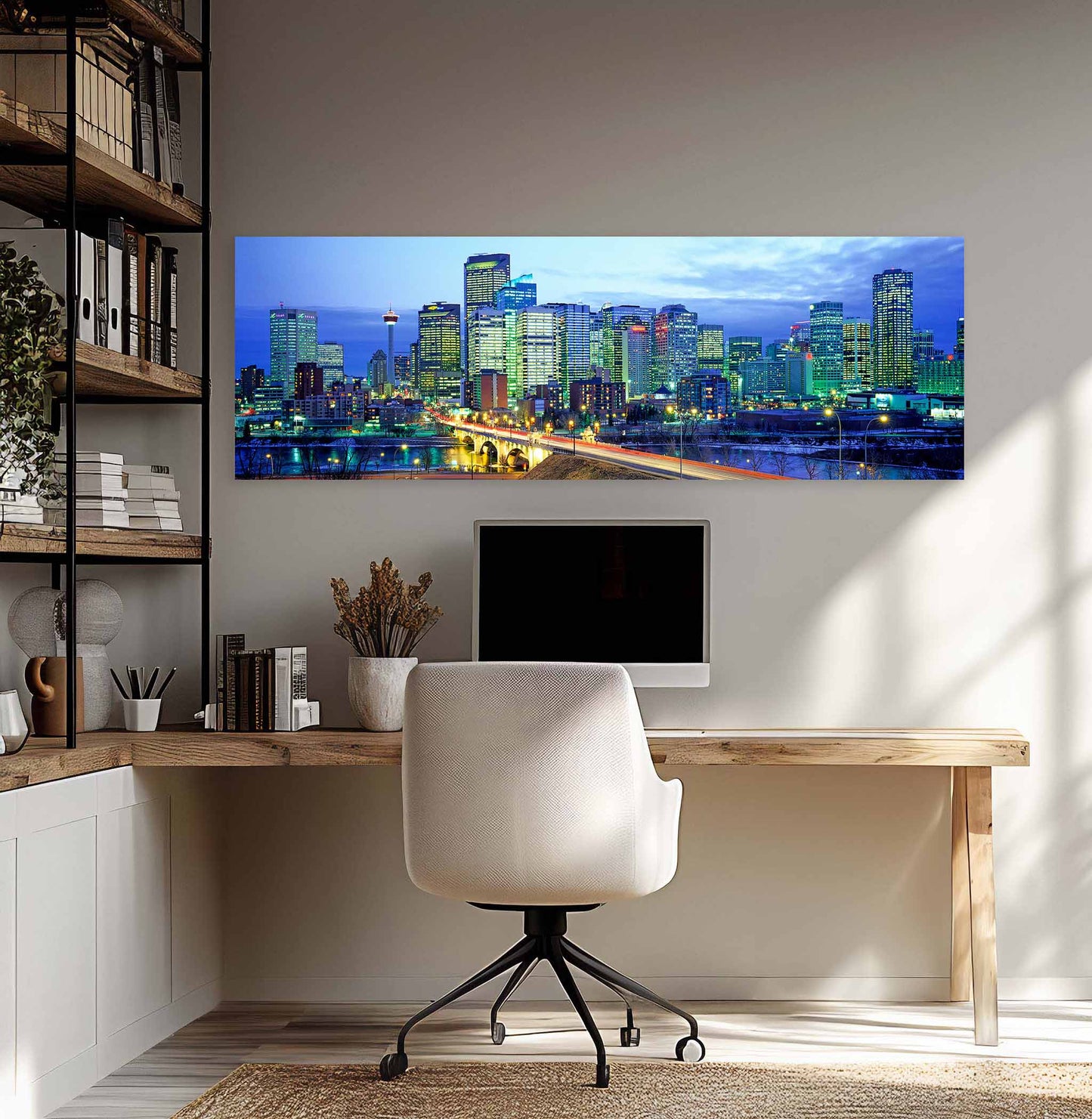 Calgary Twilight, Calgary, Alberta, Canada, Decorate your home or office with beautiful fine art landscape photography wall art limited edition prints.