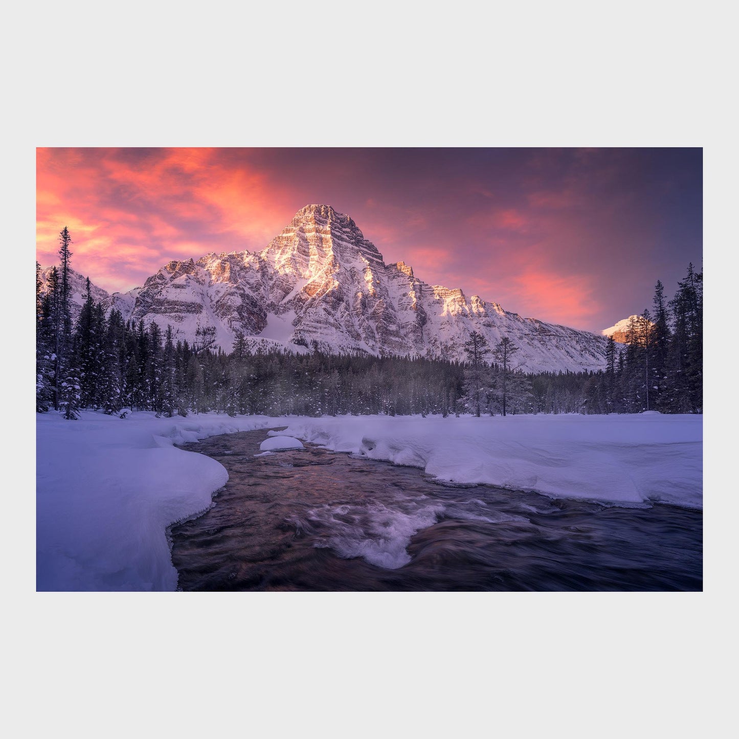 Mount Chephren, Banff National Park, Alberta, Canada, Rocky Mountains, Beautiful Wall Art, Fine Art Print