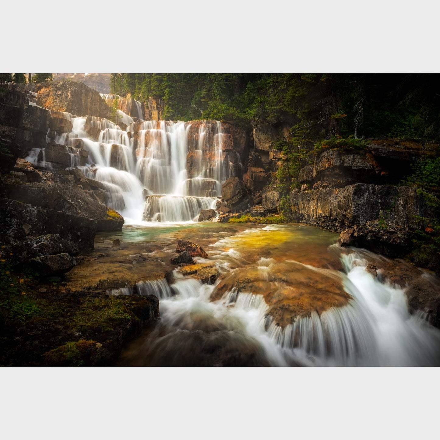Giant Steps, Banff National Park, Alberta, Waterfall, Beautiful fine art landscape photography wall art limited edition prints for sale.