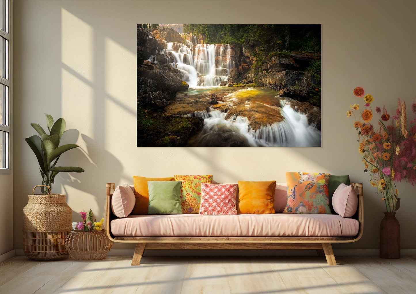 Giant Steps, Banff National Park, Alberta, Waterfall, Decorate your home or office with beautiful fine art landscape photography wall art limited edition prints.