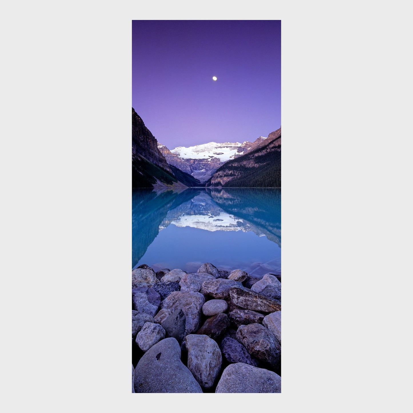 Moon Over Lake Louise, Banff National Park, Alberta, Canada, Canadian Rockies, Beautiful Wall Art, Fine Art Print