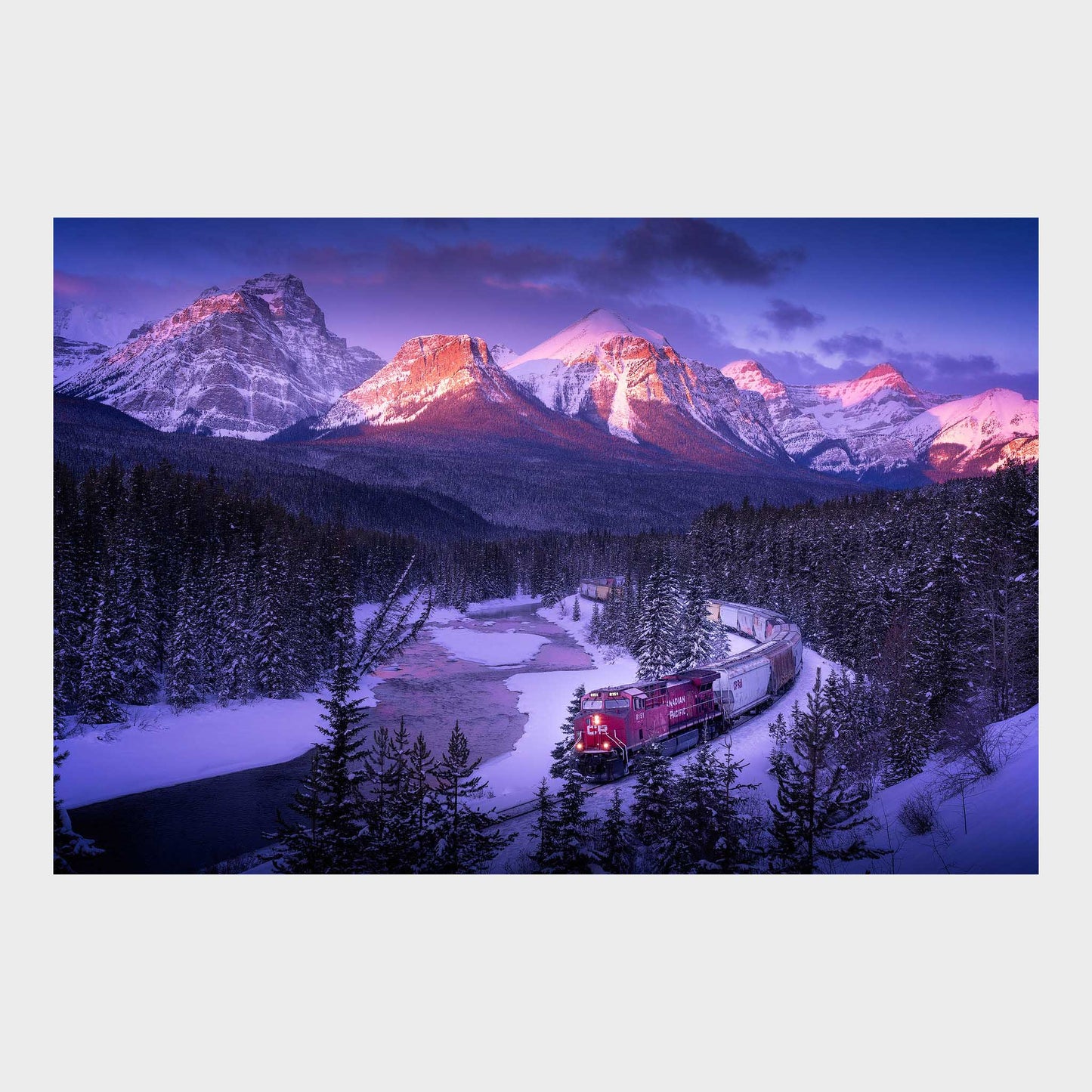 Morant's Curve, Banff National Park, Alberta, Canada, Canadian Rockies, Beautiful Wall Art, Fine Art Print, Train Art