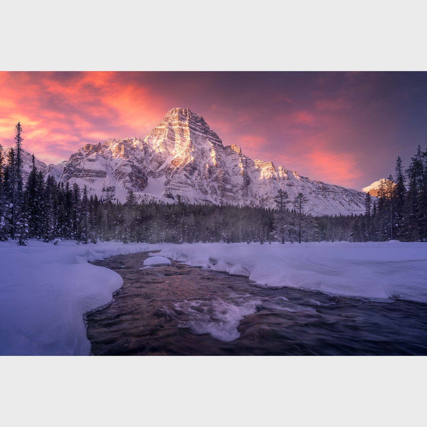 Mount Chephren, Banff National Park, Alberta, Canada, Rocky Mountains, Beautiful fine art landscape photography wall art limited edition prints for sale.