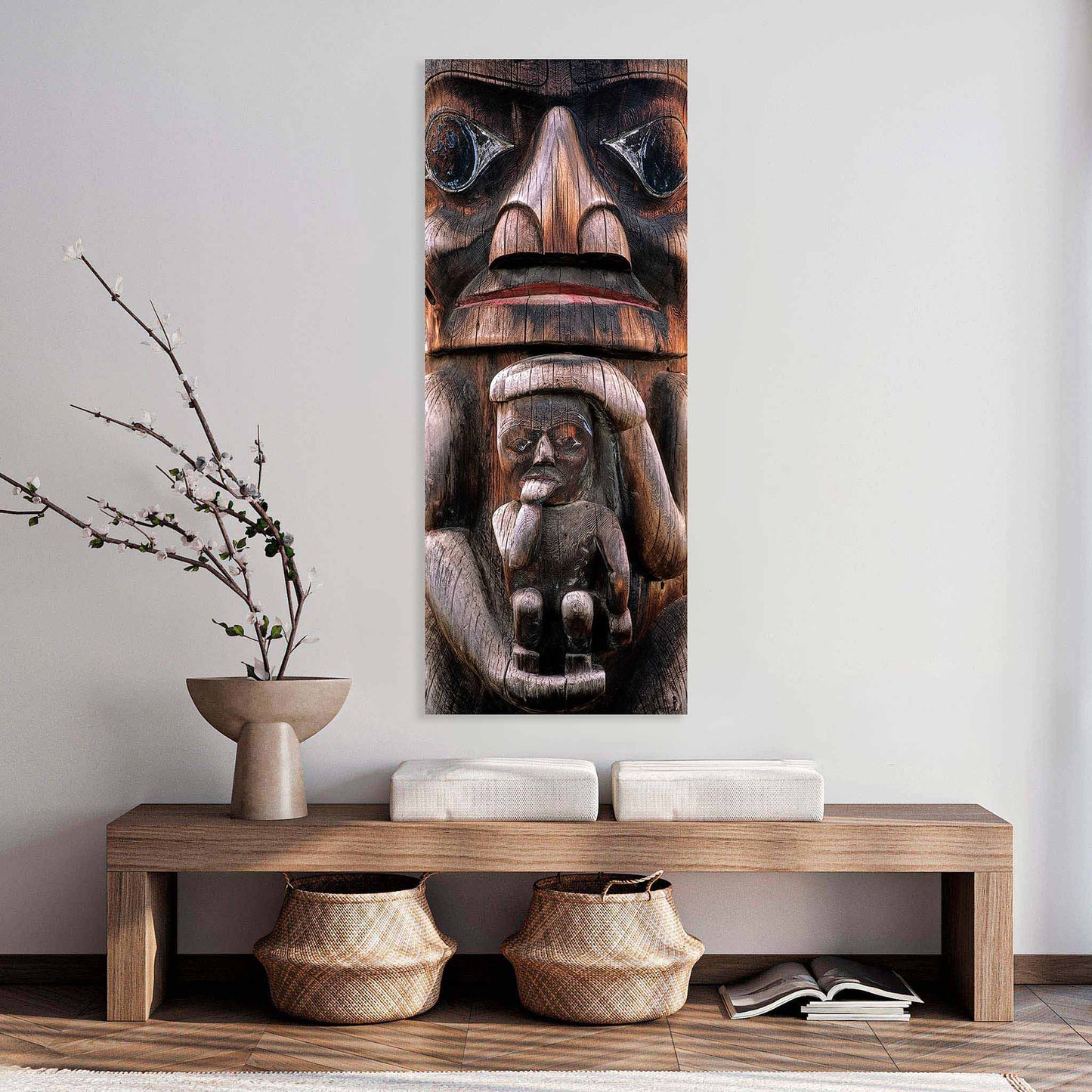 Totem Mother, Kitwanga, British Columbia, Canada, Totem Pole, Decorate your home or office with beautiful fine art landscape photography wall art limited edition prints.