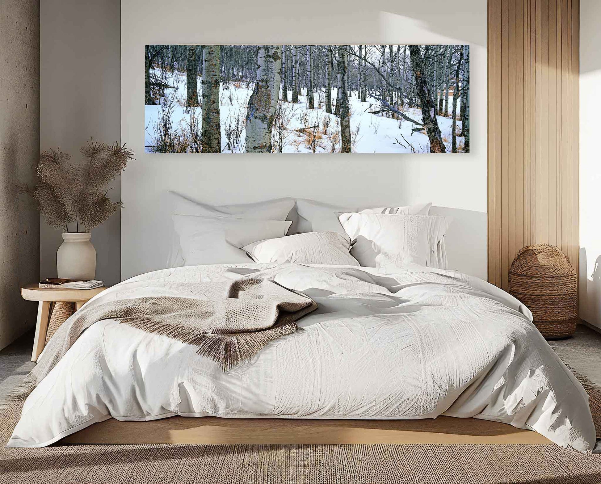 Aspens In Snow, Saskatchewan, Canada, Decorate your home or office with beautiful fine art landscape photography wall art limited edition prints. 