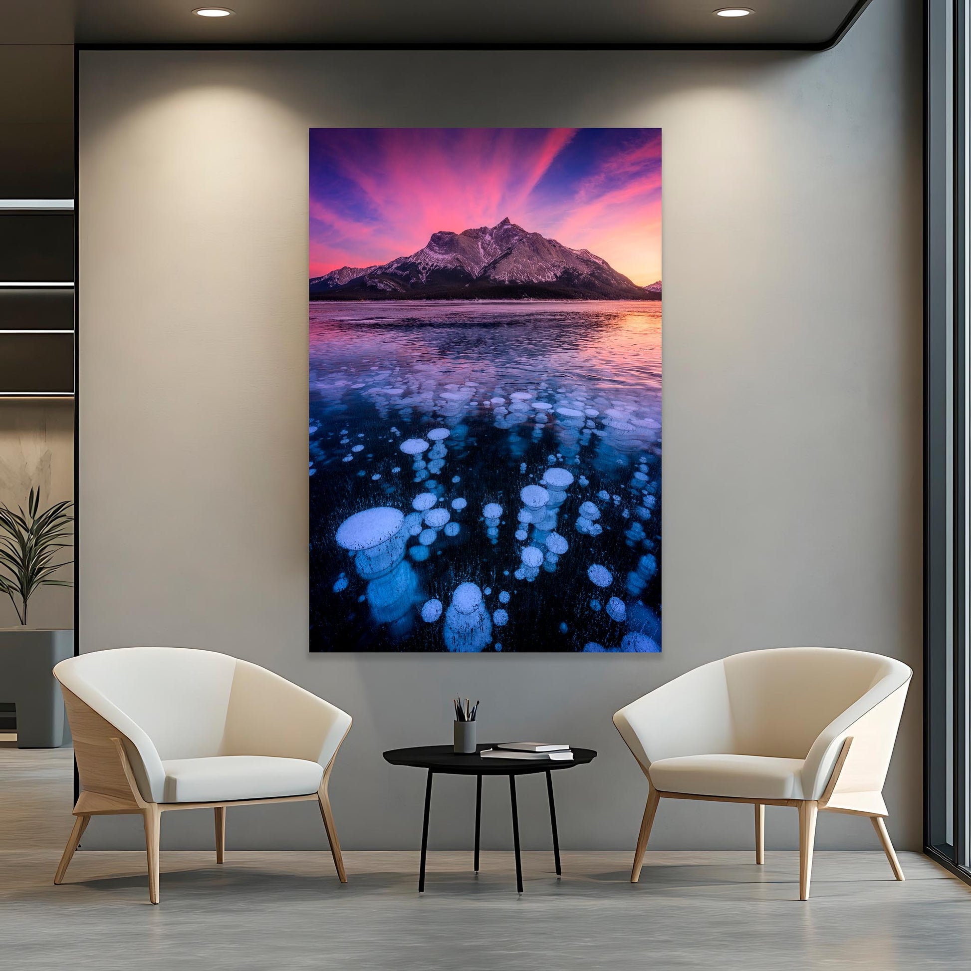Bubble Trouble, Abraham Lake, Alberta, Canada, Rocky Mountains, Decorate your home or office with beautiful fine art landscape photography wall art limited edition prints.