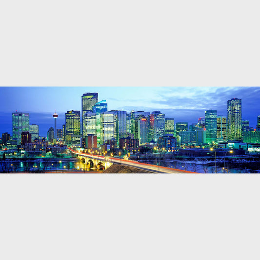 Calgary Twilight, Calgary, Alberta, Canada, Beautiful fine art landscape photography wall art limited edition prints for sale.