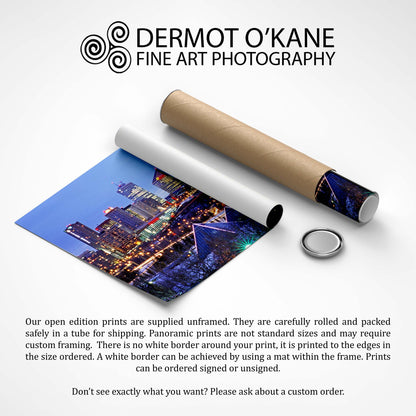 Edmonton Twilight, Edmonton, Alberta, Canada, Fine Art Photographic Print