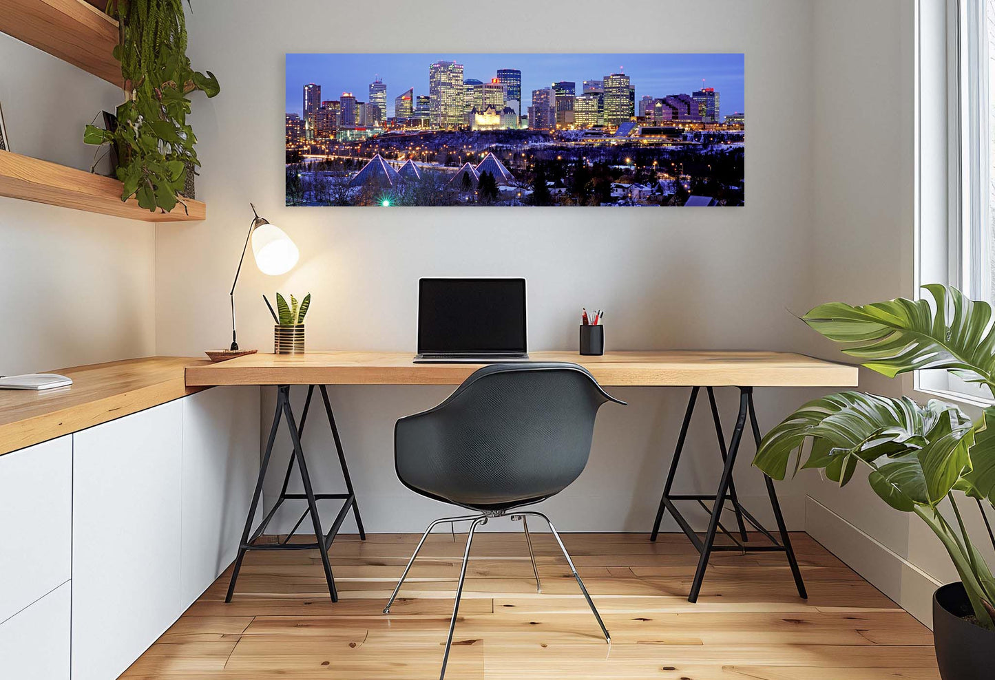 Edmonton Twilight, Edmonton, Alberta, Canada, Decorate your home or office with beautiful fine art landscape photography wall art limited edition prints. 