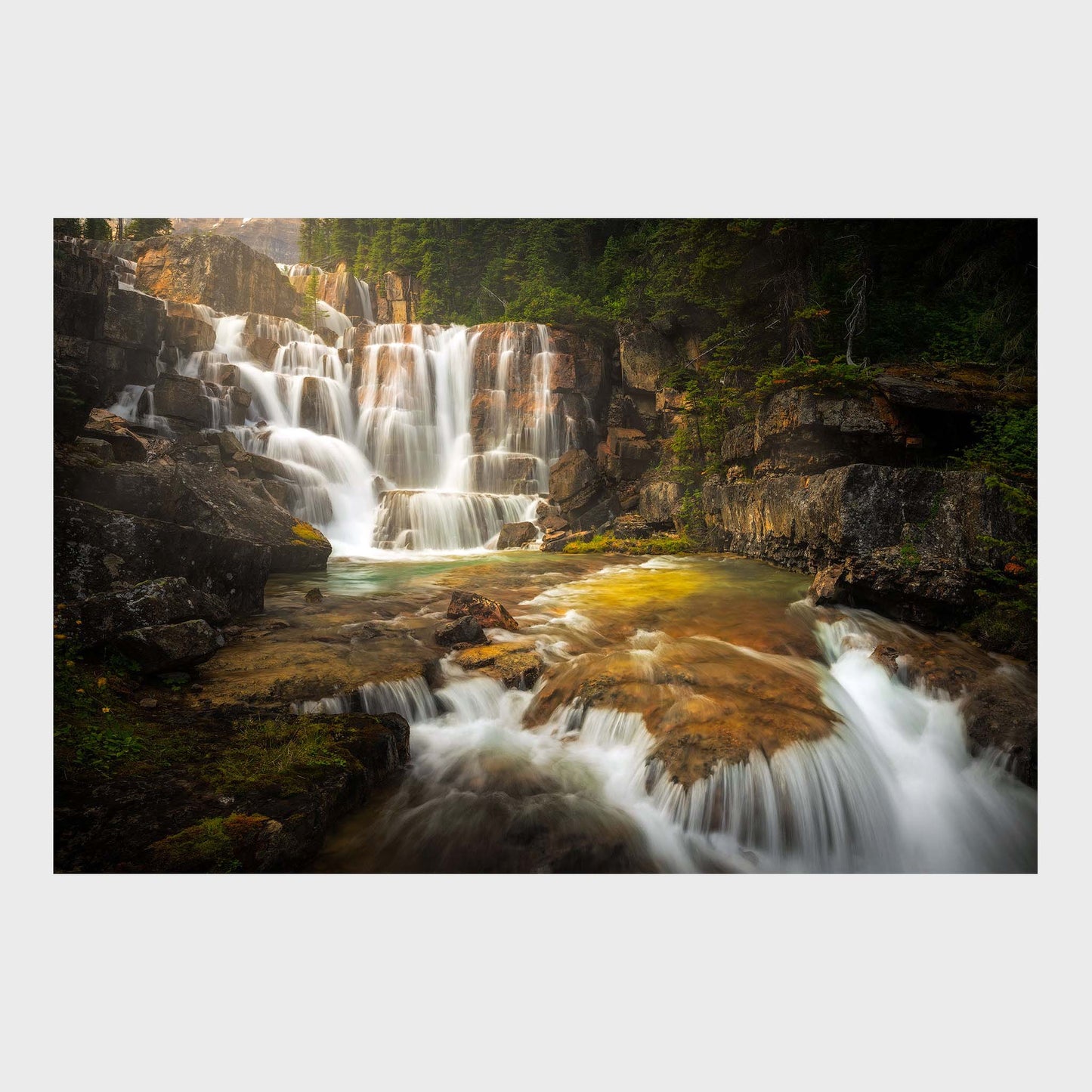Giant Steps Waterfall, Paradise Valley, Banff National Park, Alberta, Canada, Rocky Mountains, Beautiful Wall Art, Fine Art Print