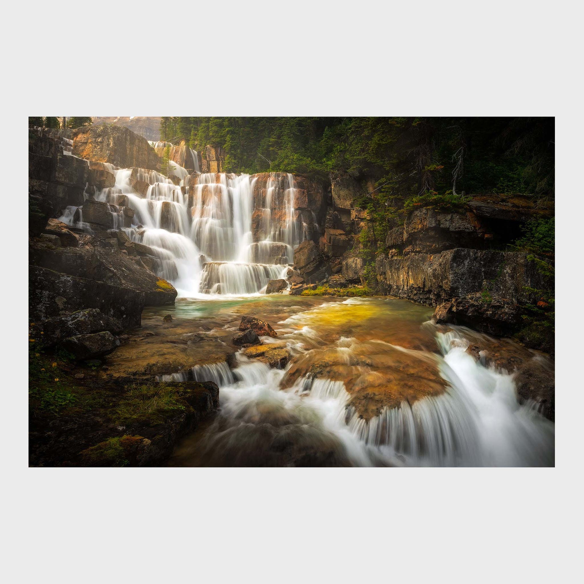 Giant Steps Waterfall, Paradise Valley, Banff National Park, Alberta, Canada, Rocky Mountains, Beautiful Wall Art, Fine Art Print