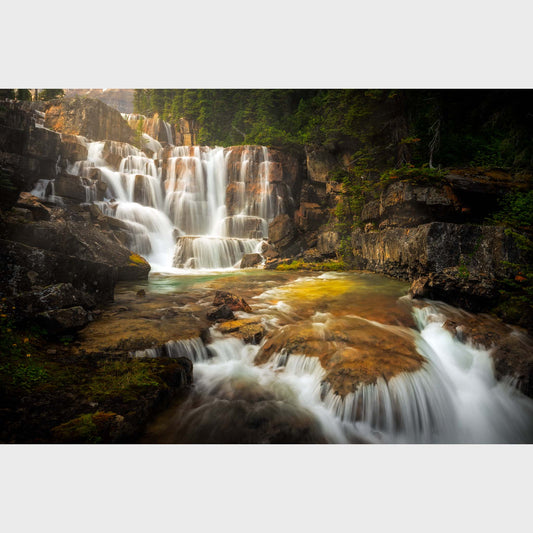 Giant Steps, Banff National Park, Alberta, Waterfall, Beautiful fine art landscape photography wall art limited edition prints for sale.