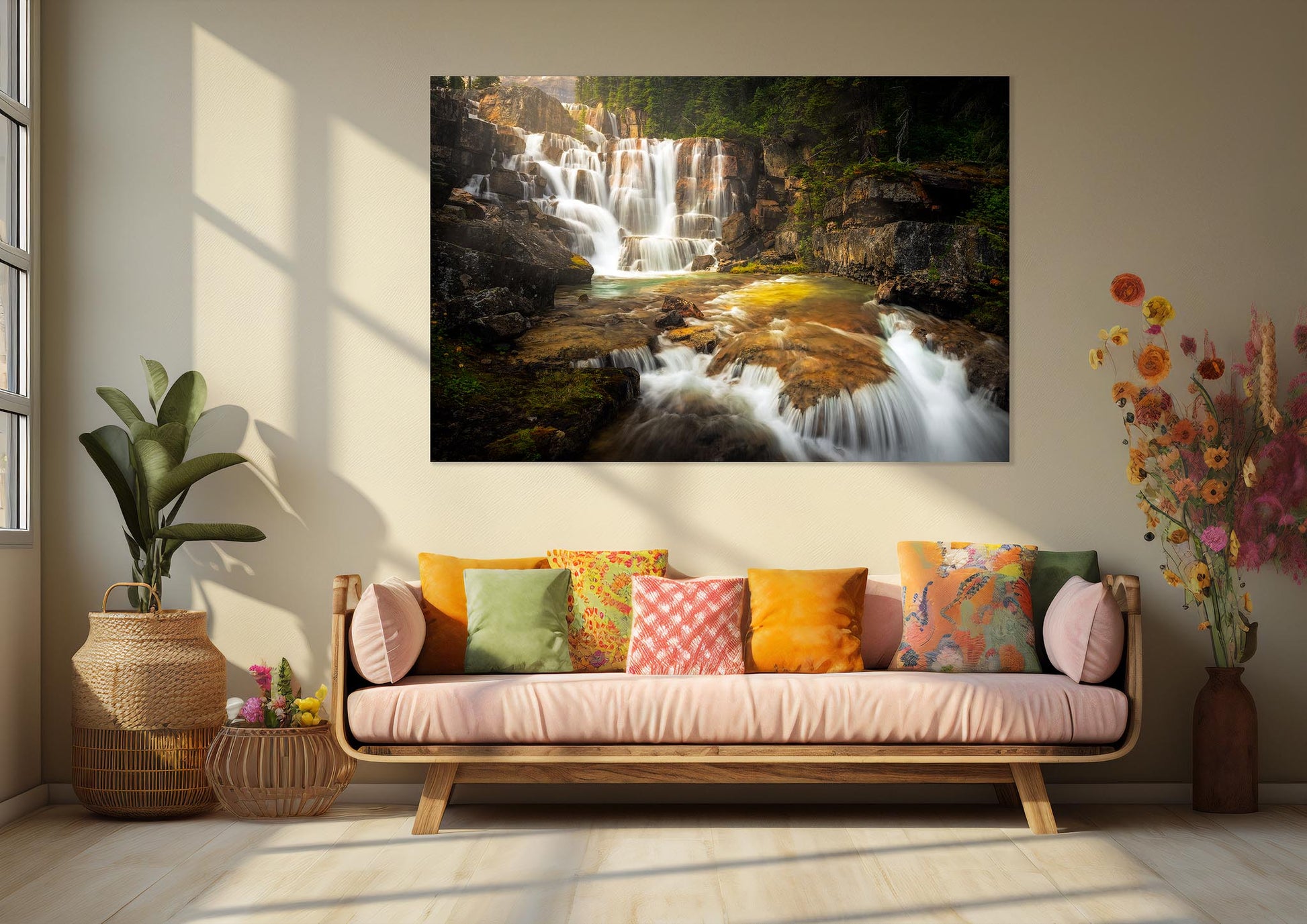 Giant Steps, Banff National Park, Alberta, Waterfall, Decorate your home or office with beautiful fine art landscape photography wall art limited edition prints.