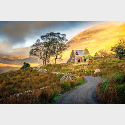Molly's Cottage, Co. Kerry, Ireland, Beautiful fine art landscape photography wall art limited edition prints for sale.