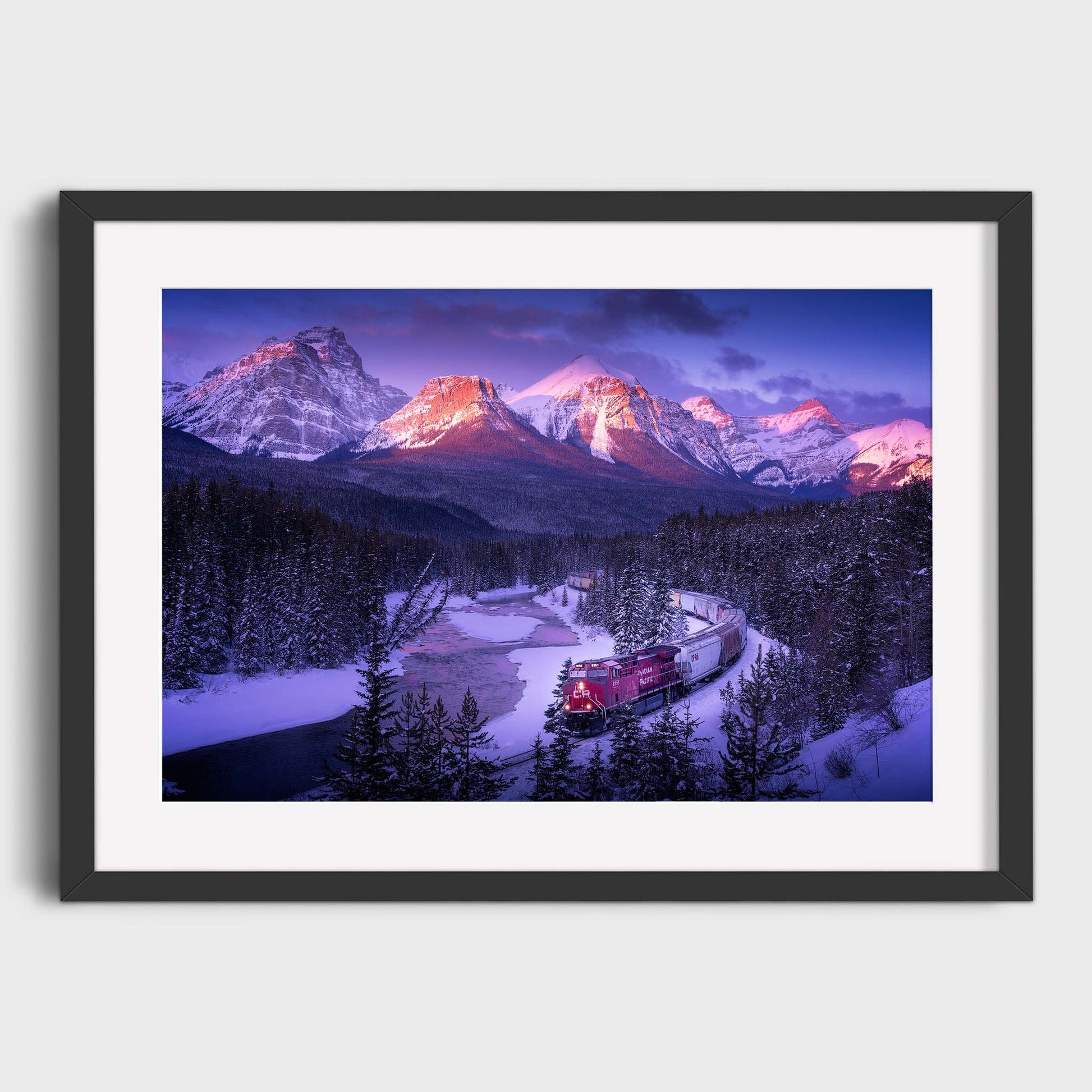 Morant's Curve, Banff National Park, Alberta, Canada, Rocky Mountains, Canadian Pacific Railway Train, Fine Art Landscape Photography
