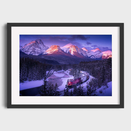 Morant's Curve, Banff National Park, Alberta, Canada, Rocky Mountains, Canadian Pacific Railway Train, Fine Art Landscape Photography