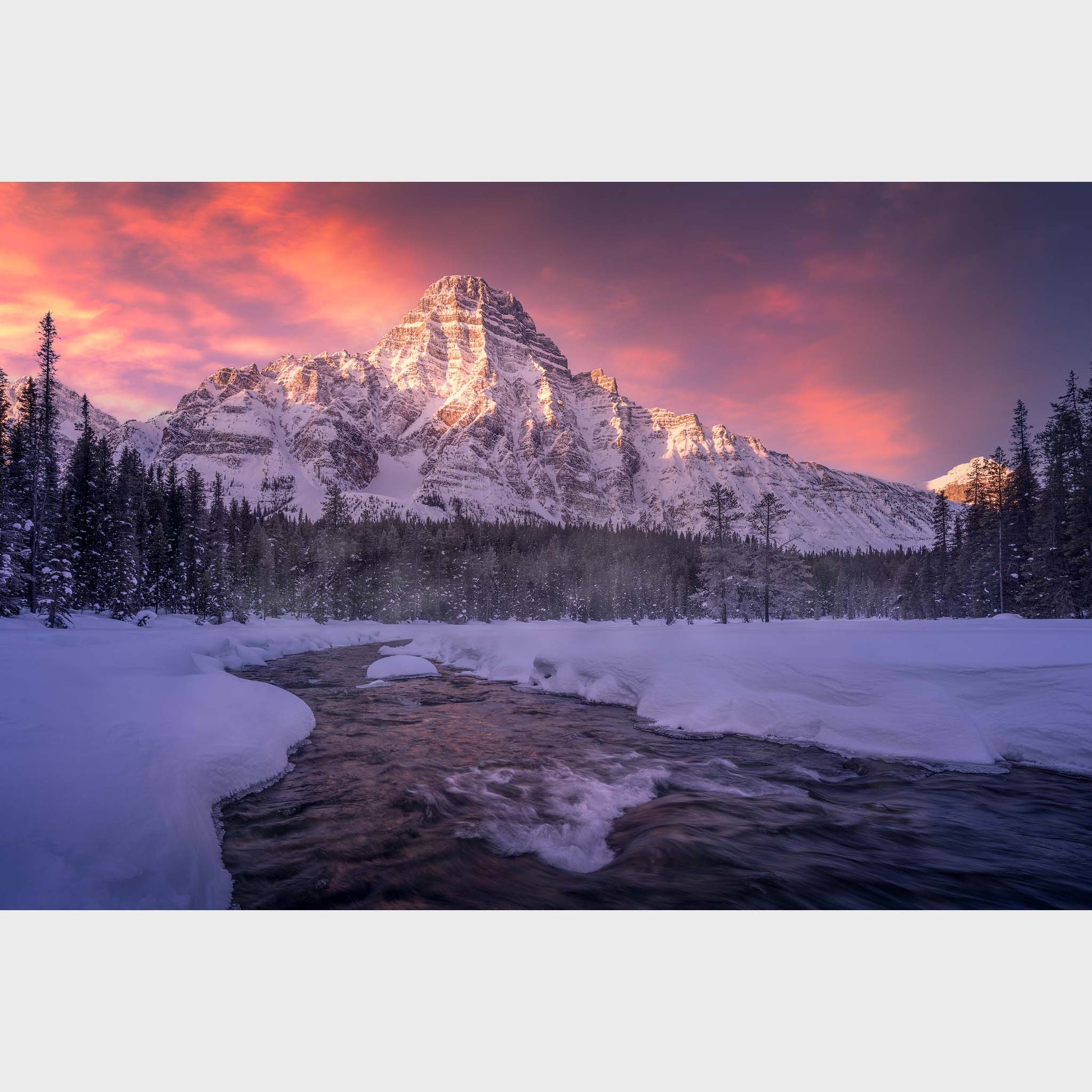 Mount Chephren, Banff National Park, Alberta, Canada, Rocky Mountains, Beautiful fine art landscape photography wall art limited edition prints for sale.