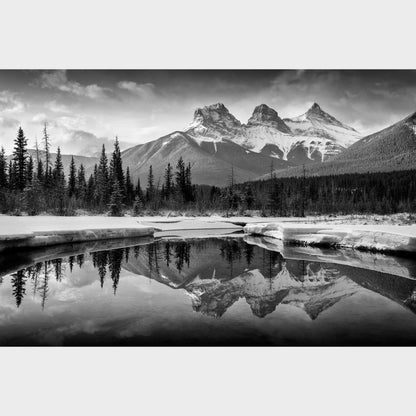 The Three Sisters, Canmore, Alberta, Canada, Rocky Mountains, Beautiful fine art landscape photography wall art limited edition prints for sale.