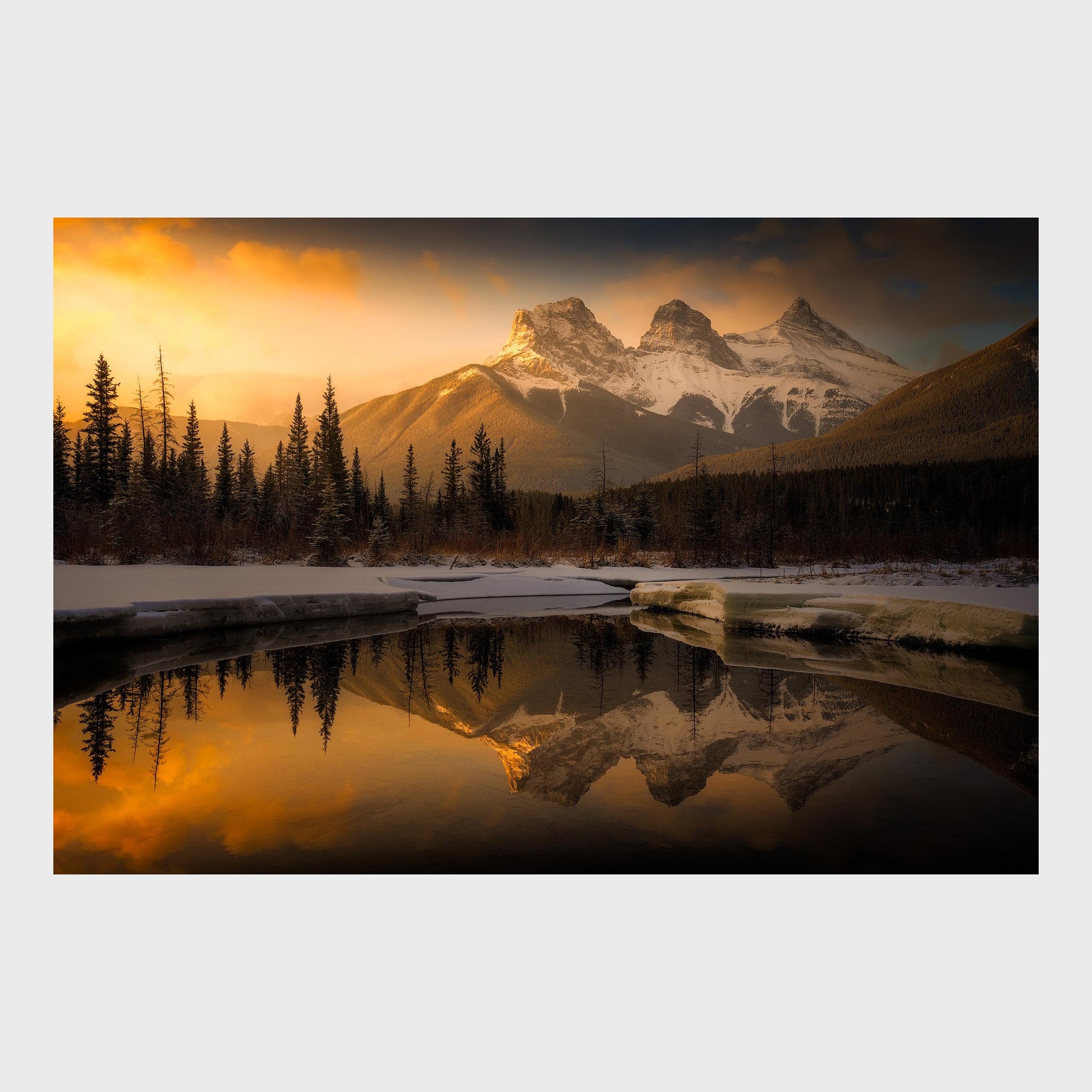 The Three Sisters, Canadian Rockies, Beautiful Wall Art, Fine Art Print