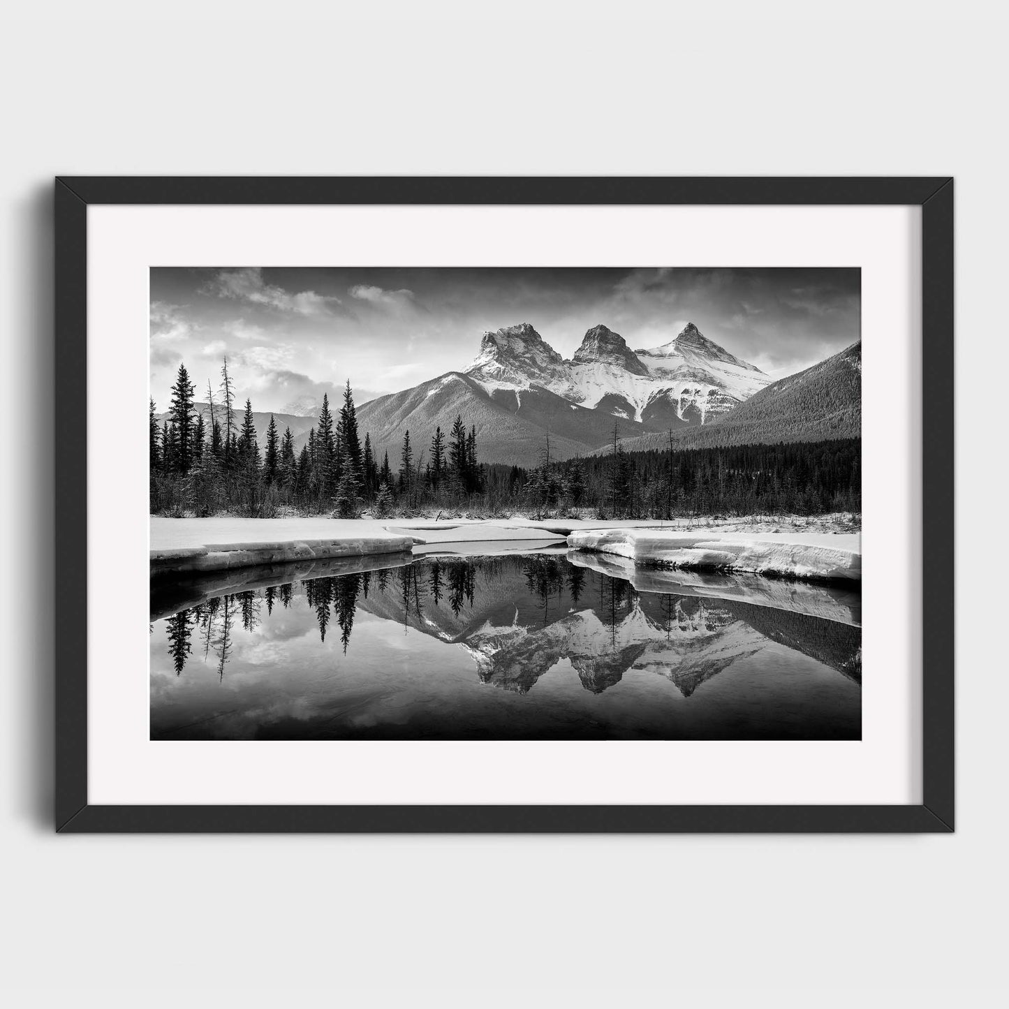The Three Sisters Canmore Alberta, Fine Art Black & White Landscape Photography